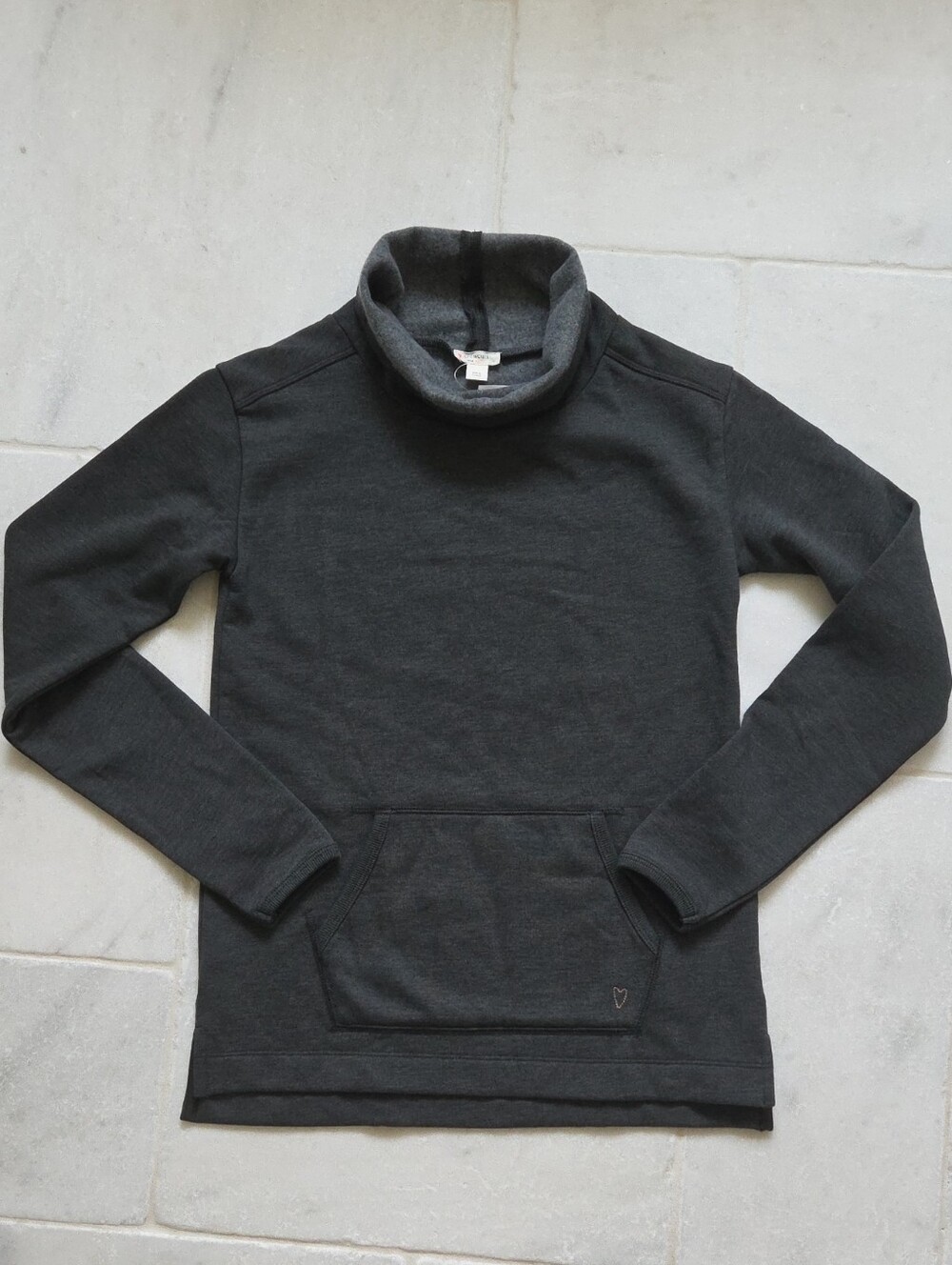 🩶NWT girls gray Crewcuts Dark Charcoal Turtleneck Sweater XL🩶